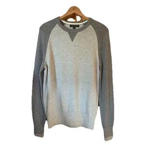 Men's Banana Republic Crewneck Sweater Gray Viscose Soft Sz Small Preppy Office